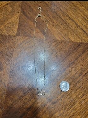Gold 'Faith' Script Pendant Necklace